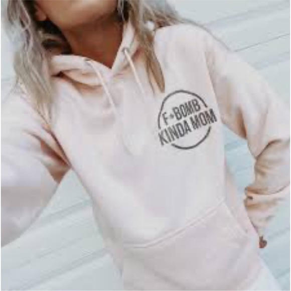 Lane Seven Tops - Lane Seven “F-Bomb Kinda Mom” Blush Pink Sweatshirt Size Large